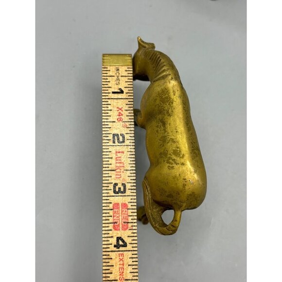 Vtg Brass‎ Horse Figurines Set Of 2 Standing Decor Animal Equestrian - Picture 5 of 6